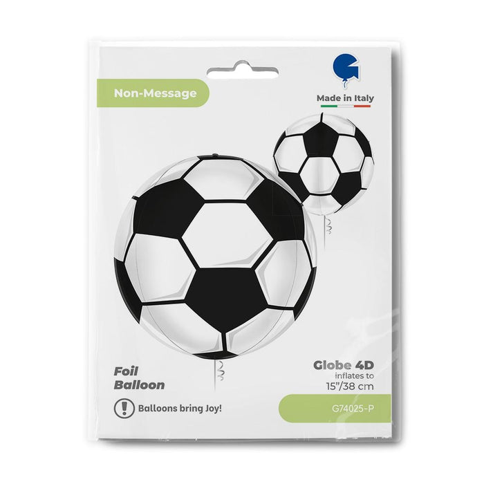 18"/Ø38cm 4D Folienballon Globe Fußball