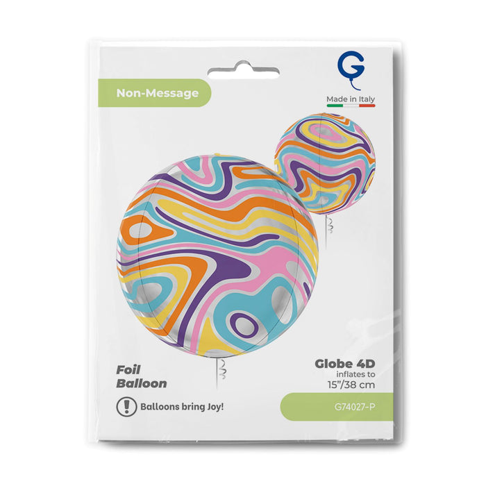 ABC4D Folienballon Globe Marble | 38 cm