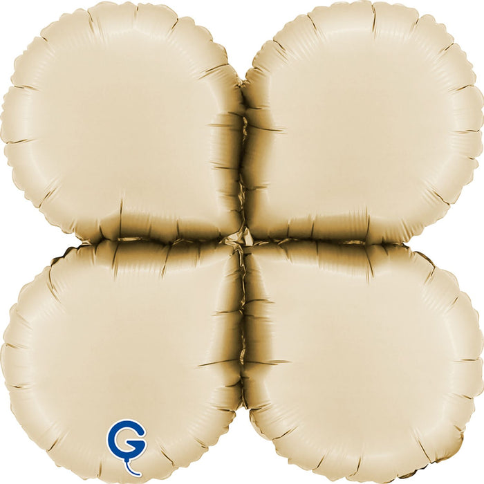 19" Folienballon Base Drops | 48 cm - Satin Cream (NUR LUFT)