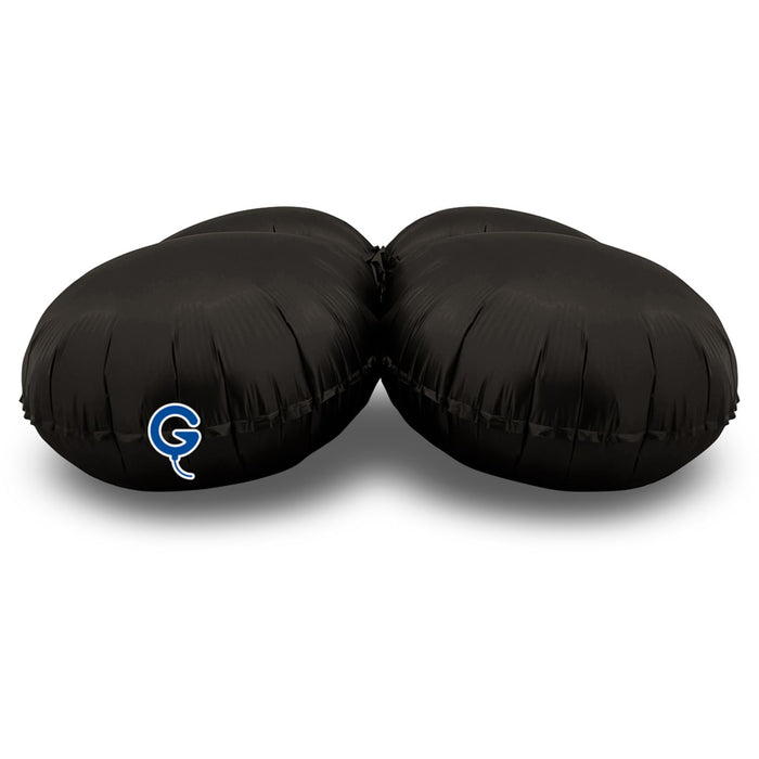 19" Folienballon Base Drops | 48 cm - Satin Schwarz (NUR LUFT)