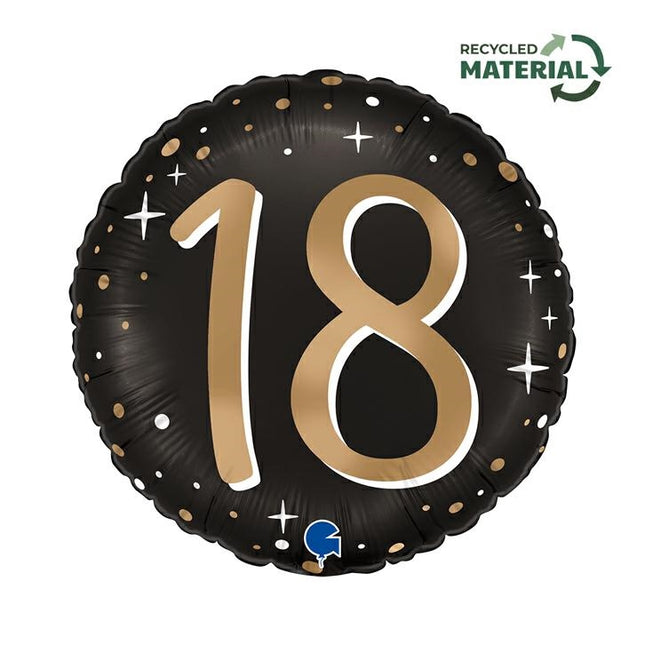 ABC18 Folienballon Sparkling 18 | 45cm