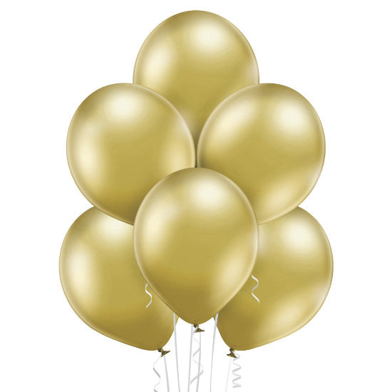 100 Stk. Luftballon Uni Glossy Ø 30cm | Gold