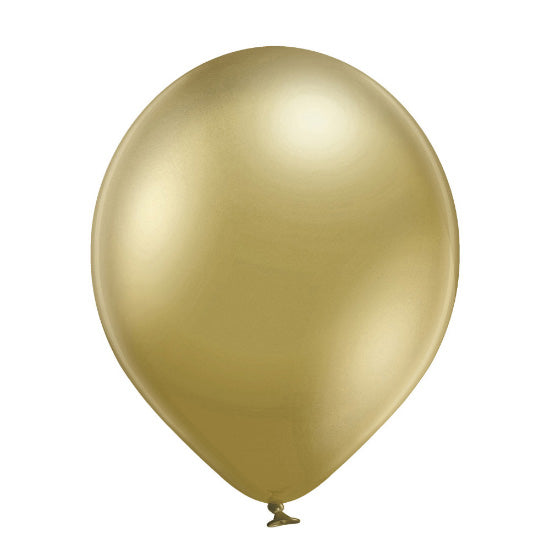 100 Stk. Luftballon Uni Glossy Ø 30cm | Gold