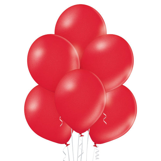 100 Stk. Luftballon Uni Metallic Ø 12cm | Kirschrot