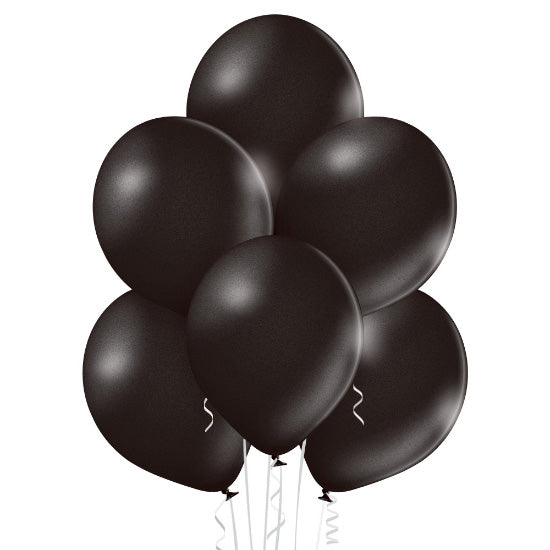 100 Stk. Luftballon Uni Metallic Ø 12cm | Schwarz