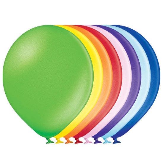 100 Stk. Luftballon Uni Metallic Ø 30cm | Bunt
