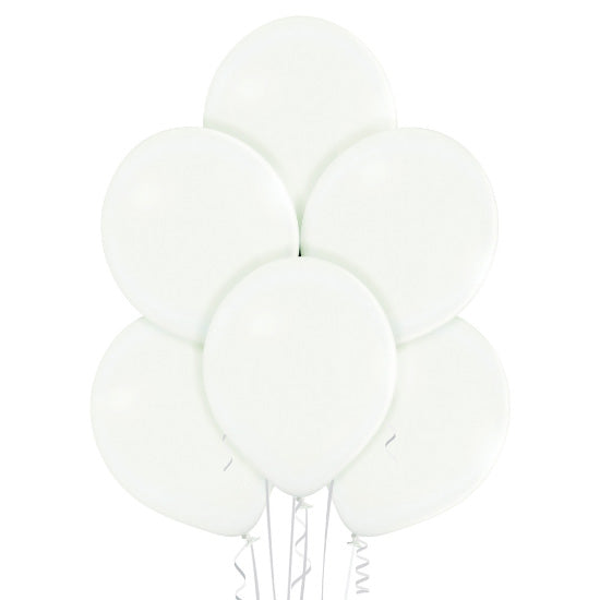 100 Stk. Luftballon Unifarben Ø 30cm | Weiß #002 Pastell