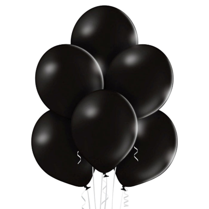 100 Stk. Luftballon Unifarben Ø 30cm | Schwarz #025
