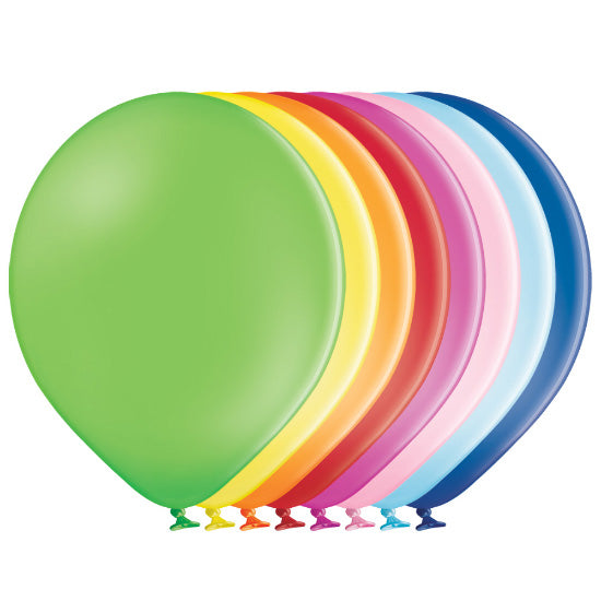 100 Stk. Luftballon Unifarben Pastell Ø 30cm | Bunter Mix