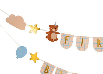 Banner "First Birthday" Bär | 13 x 255 cm