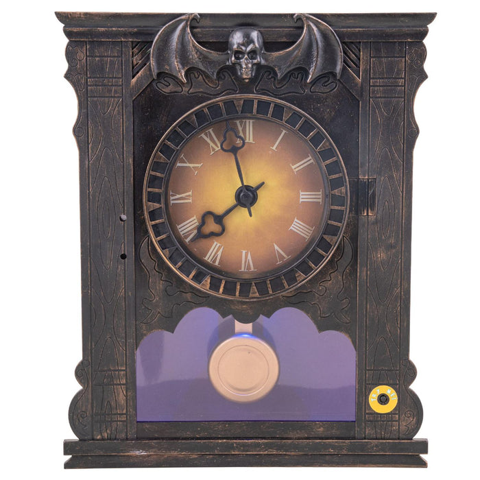Gruselige Uhr "Your time is up" - Animiert | 25 cm - Halloween Dekoration