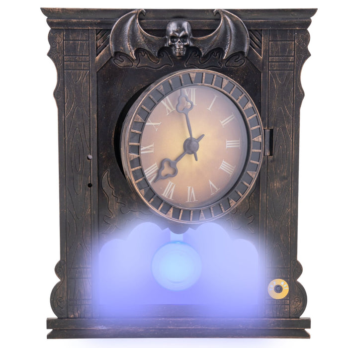 Gruselige Uhr "Your time is up" - Animiert | 25 cm - Halloween Dekoration