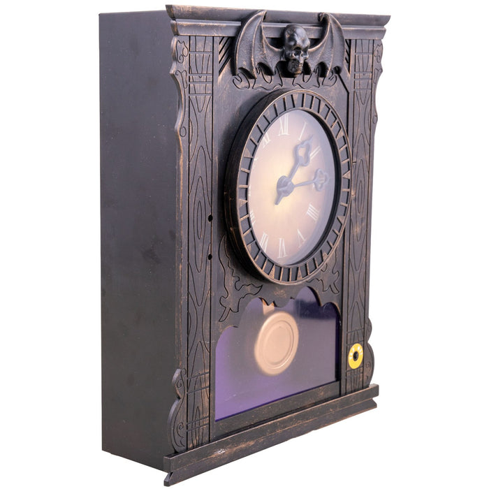Gruselige Uhr "Your time is up" - Animiert | 25 cm - Halloween Dekoration