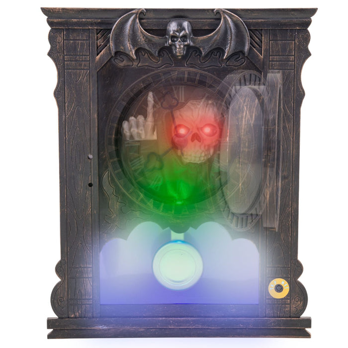 Gruselige Uhr "Your time is up" - Animiert | 25 cm - Halloween Dekoration