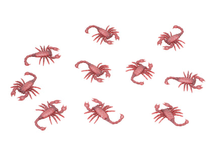 10er Set "Skorpione" - 6,5 cm | Braun - Halloween Dekoration