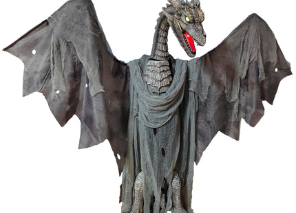 Drache mit Licht, Bewegung und Ton - 187 cm | Halloween Dekoration