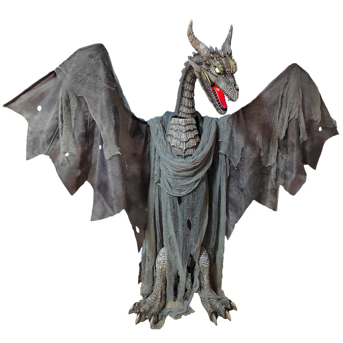 Drache mit Licht, Bewegung und Ton - 187 cm | Halloween Dekoration