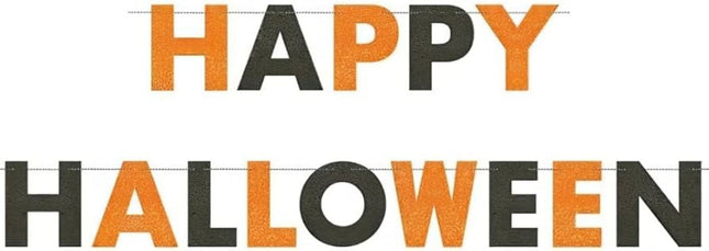 Buchstabengirlande Happy Halloween Glitter 270cm