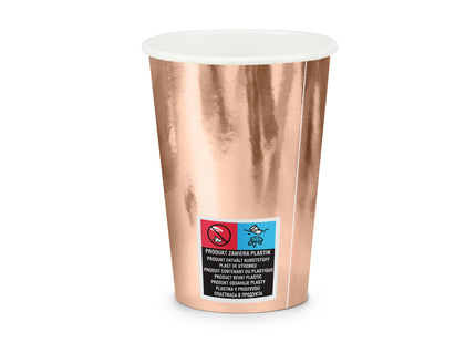 Pappbecher Uni 220ml/6Stk. Rosegold