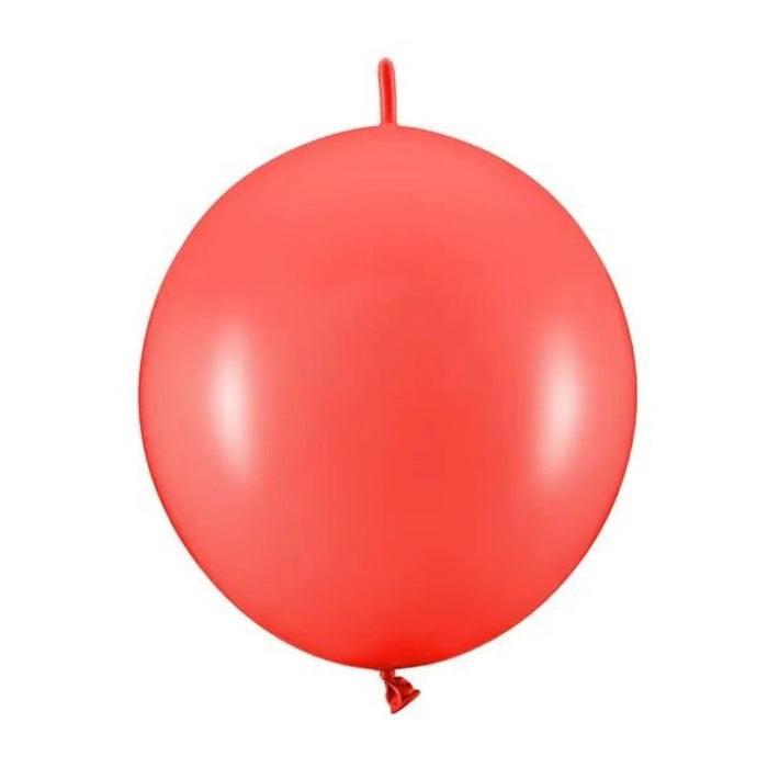 Latexballon 28 cm Verbindungsballon Pastell Poppy Red | 20 Stück