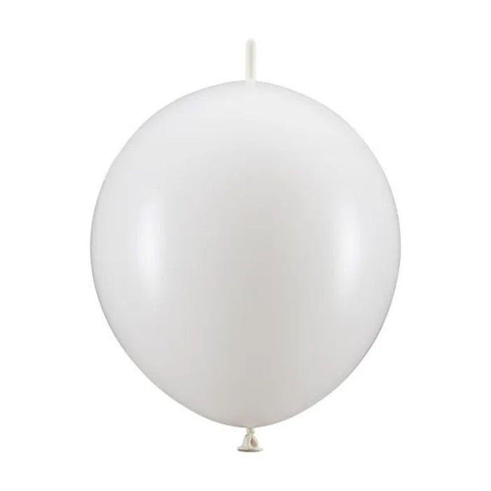 Latexballon 28 cm Verbindungsballon Pastell Pure White | 20 Stück