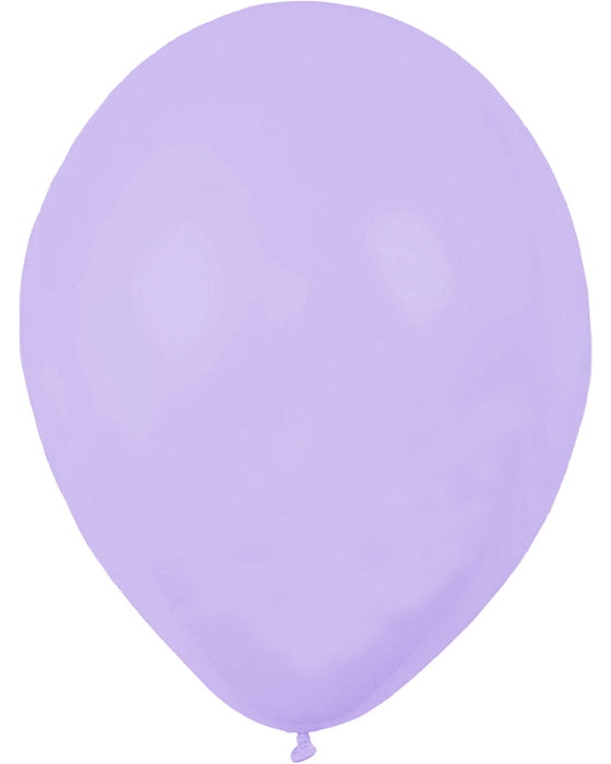 5 Latexballons "Uni Pastell" 30/33 cm Ø | Lavendel
