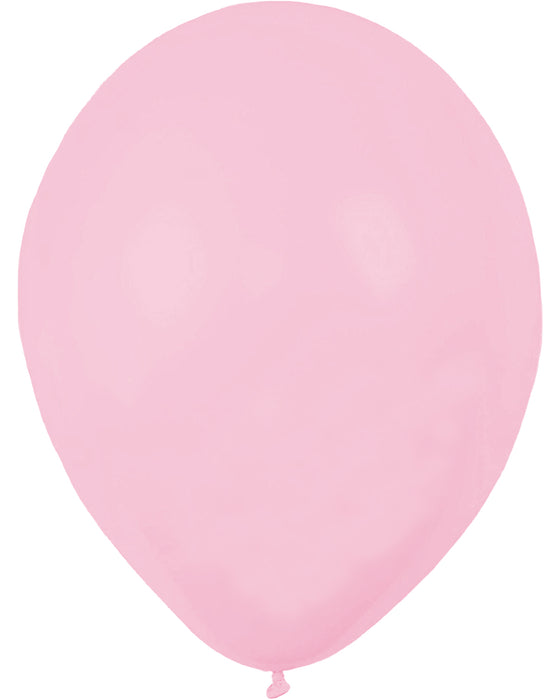 5 Latexballons "Uni Pastell" 30/33 cm Ø | Rosa