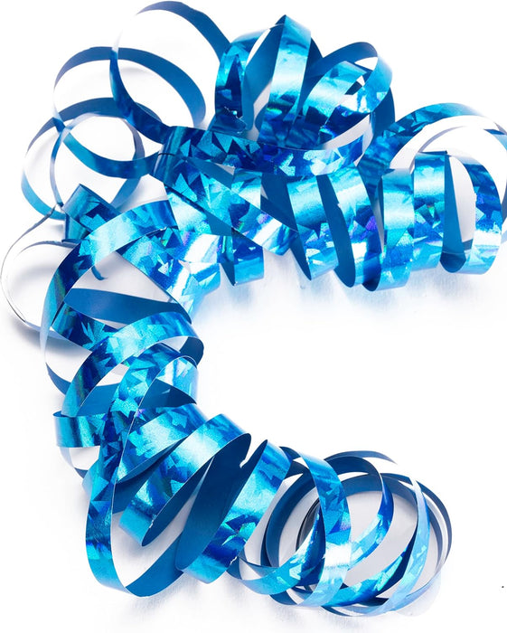 Luftschlangen "Holografisch" 4m / 1 Rolle | Blau