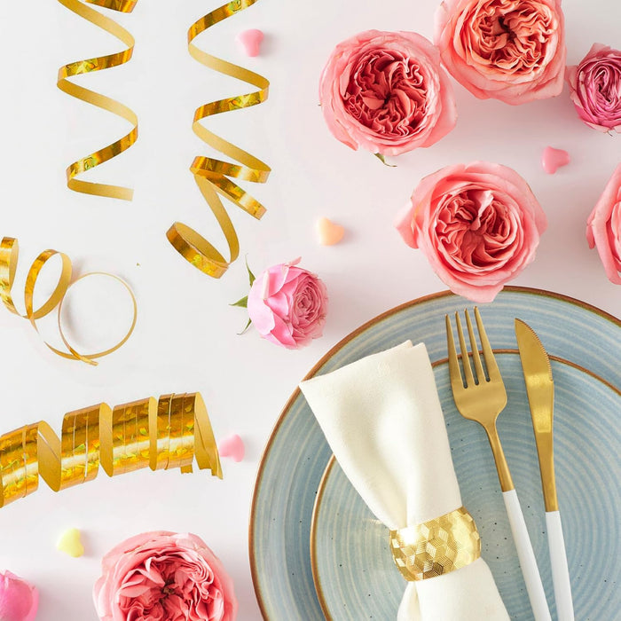 Luftschlangen "Holografisch" 4m / 1 Rolle | Gold