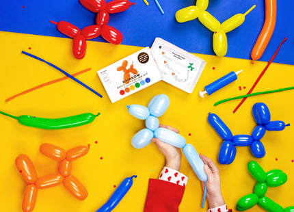 Modelling Ballons und 1 Pumpe, 30St. Bunter Mix