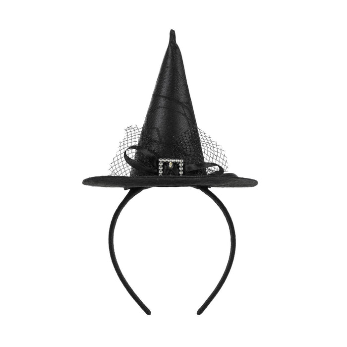 Halloween Haarreif "Hexenhut Netz" | Schwarz