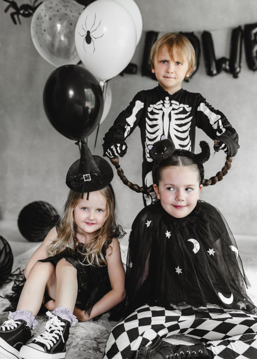 Halloween Haarreif "Hexenhut Netz" | Schwarz