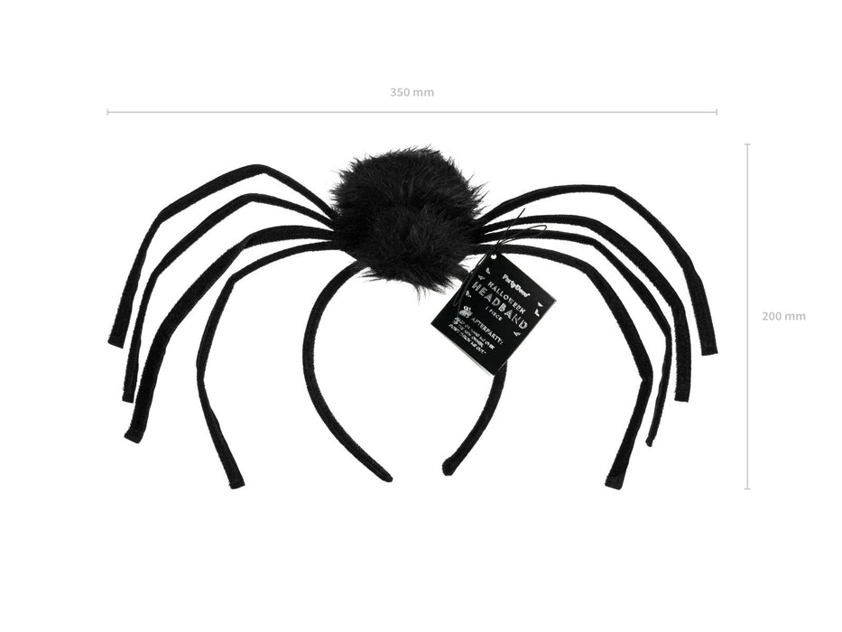 Halloween Haarreif "Spinne" | Schwarz