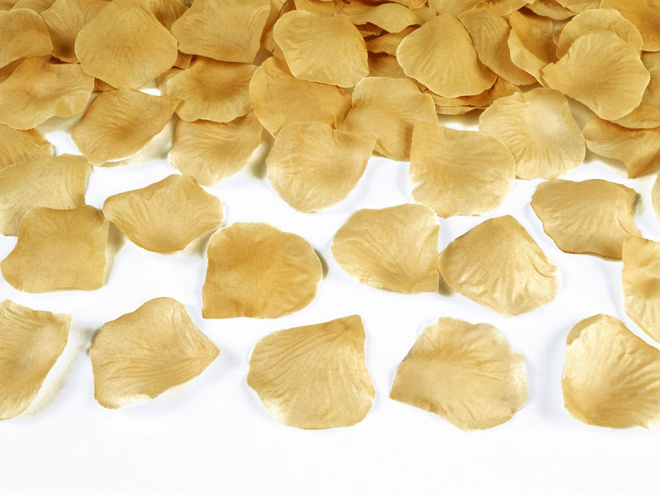 100 Rosenblätter aus Stoff – Ø 5 cm | Gold