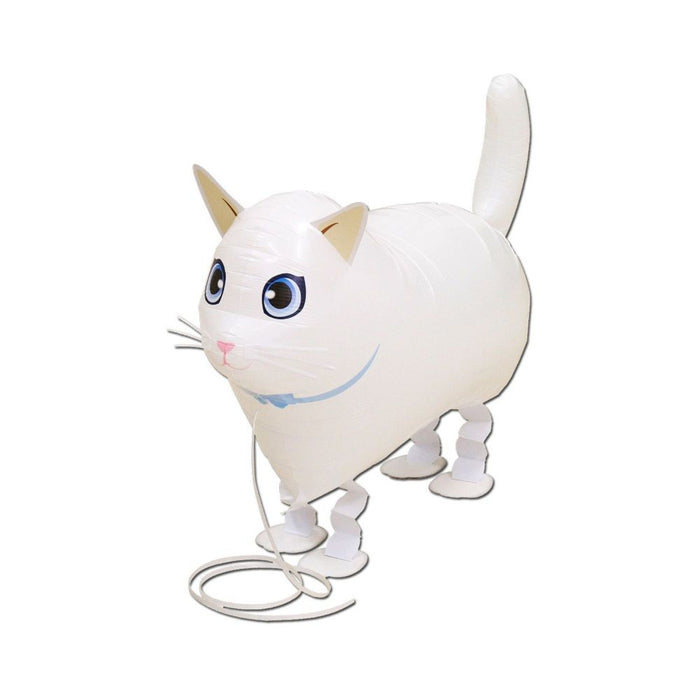 Airwalker Folienballon "Weiße Katze" | 57 cm