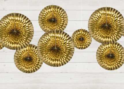 Dekofächer Metall Uni 40/32/23cm/3St. Gold