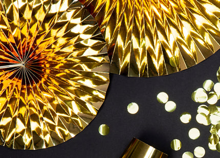 Dekofächer Metall Uni 40/32/23cm/3St. Gold