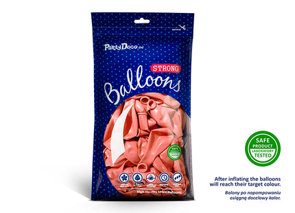 Latexballon Uni Metallic 30cmØ | 50Stk. Rosegold