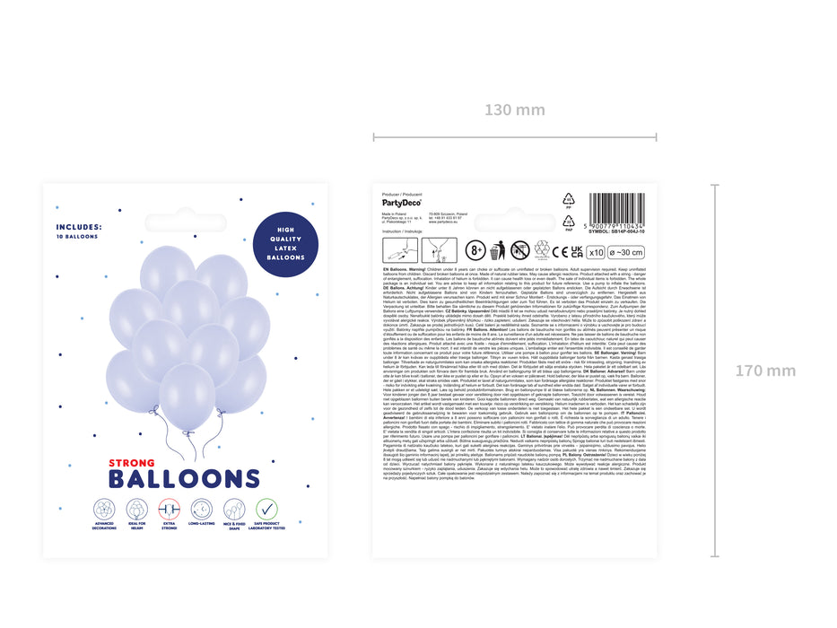 10 Stk. Luftballon Ø30cm "Uni Metallic" | Lila