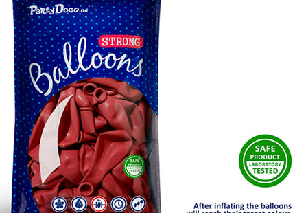 Latexballon Ø30cm "Uni Pastell" | 10 Stk. Poppy Red