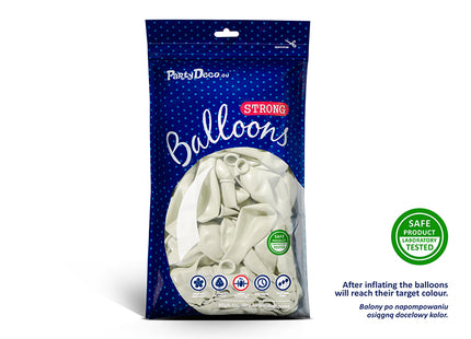 Latexballon 30cmØ Uni Pastell | 50Stk. - Weiß