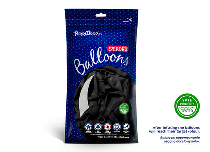 Latexballon 30cmØ Uni Pastell | 50Stk. - Schwarz