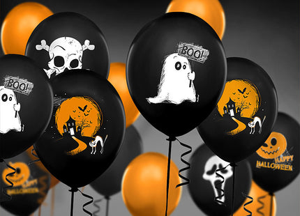 Luftballon Set "Halloween Geister" | Ø 30cm - 6Stk.