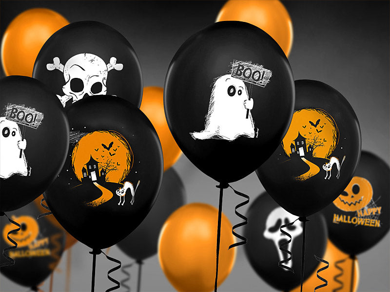 Luftballon Set "Halloween Geister" | Ø30cm - 6Stk.