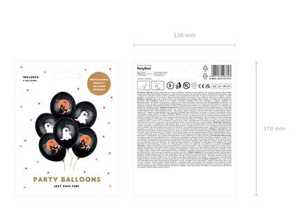 Luftballon Set "Halloween Geister" | Ø 30cm - 6Stk.