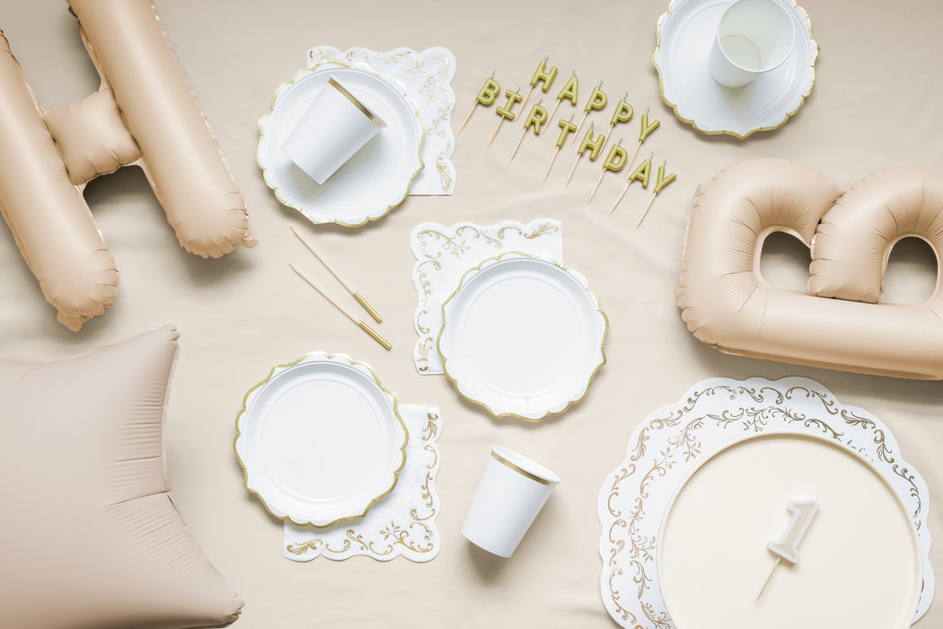 Geburtstagskerzen 14 cm | 12 Stk. - Beige