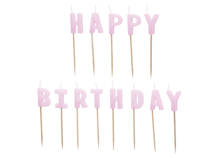 Geburtstagskerzen Happy Birthday Lila | 2,5 cm - 13 Stk.