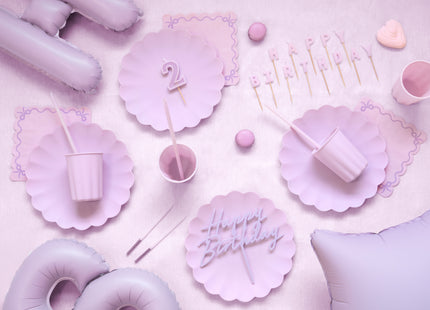 Geburtstagskerzen Happy Birthday Lila | 2,5 cm - 13 Stk.