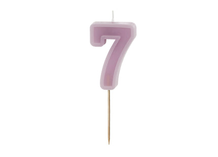 Kerzenzahl #7 | 6 cm Lila