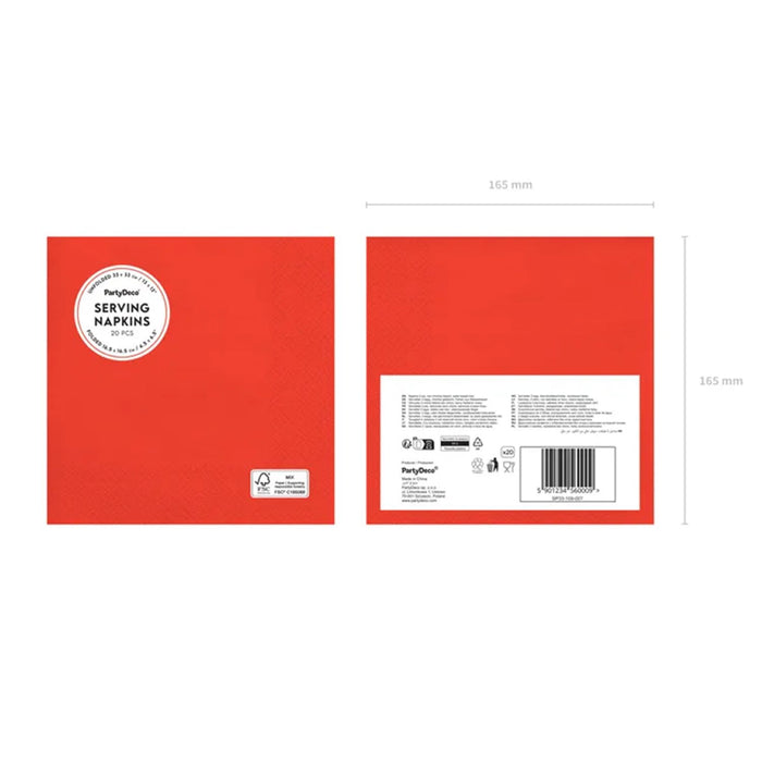 Servietten Rot | 33x33 cm/20 St.